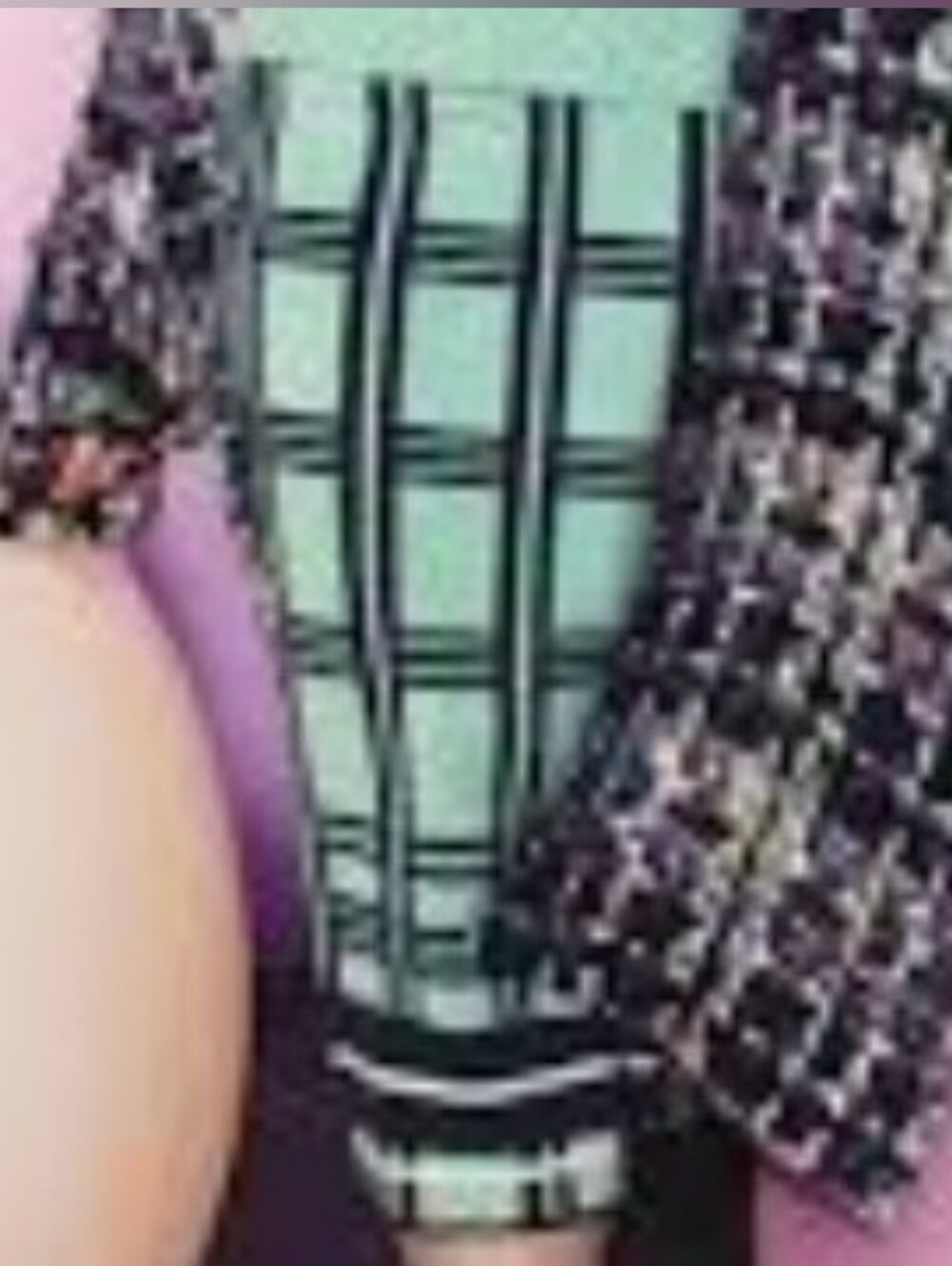 Mint Green Plaid Pencil Skirt - Women's